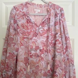 Kim Gravel Long Sleeved Floral Blouse
